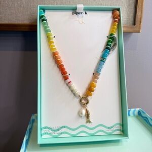 This Piper K rainbow beaded necklace